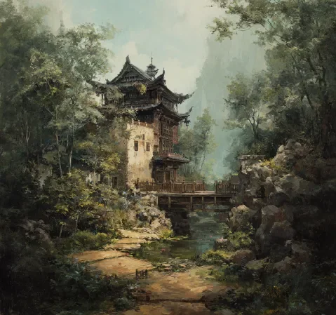 奇幻题材韩漫分类封面，标志是异世界与超自然设定